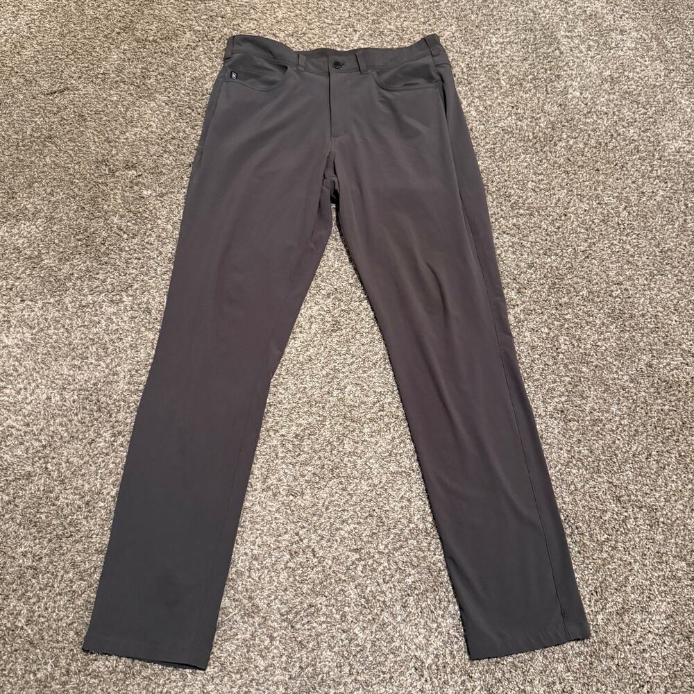 Mizzen+Main Helmsman Athletic Taper Pants Mens 32x32 Charcoal 1B0-0538-A